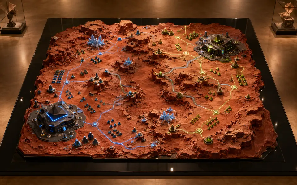 Solar Siege: Red Dust system visual