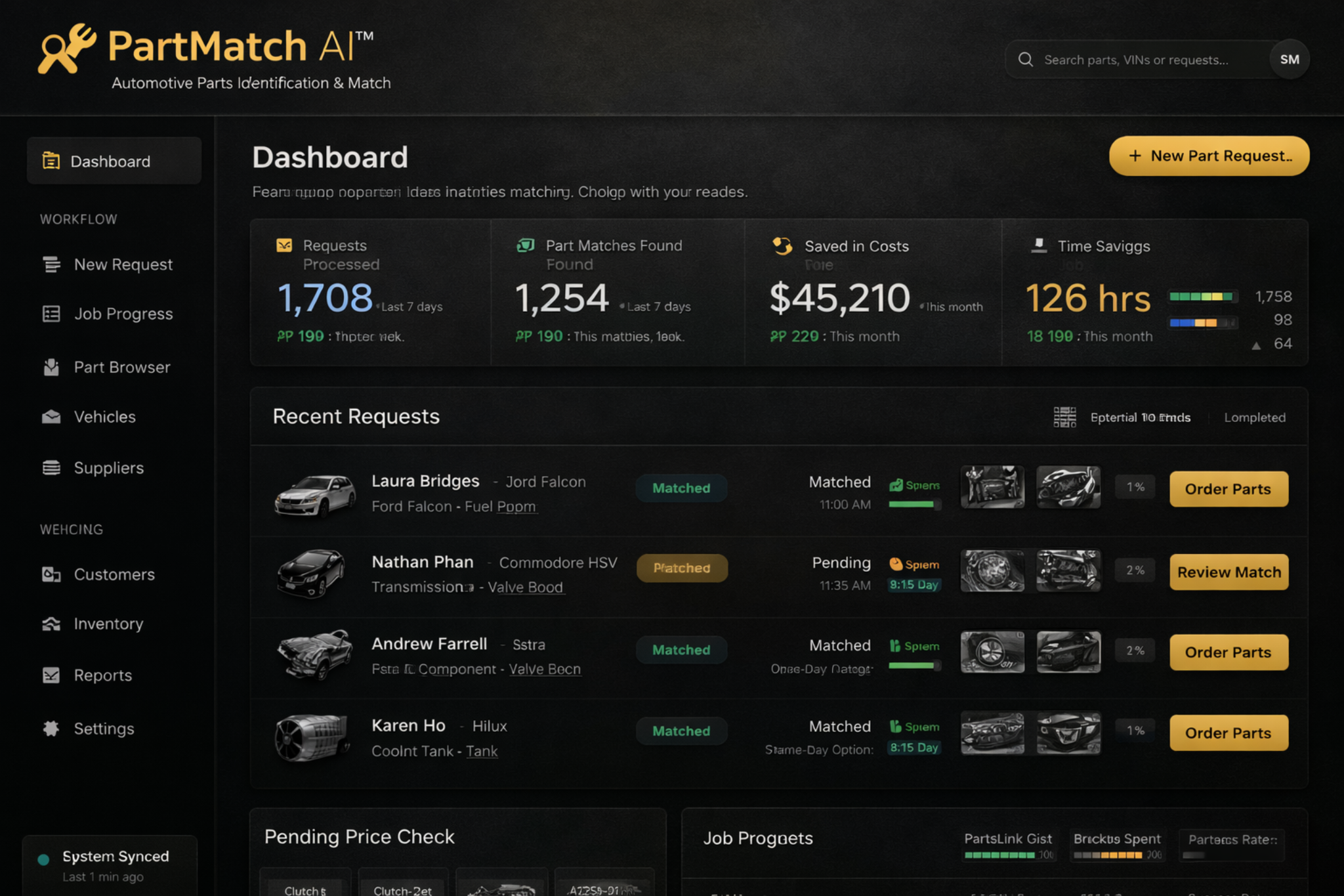 PartMatch AI interface